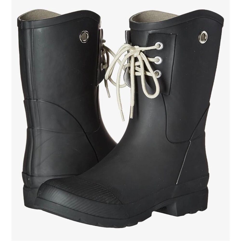 NOMAD Black Kelly B Rubber Rain Boots-9